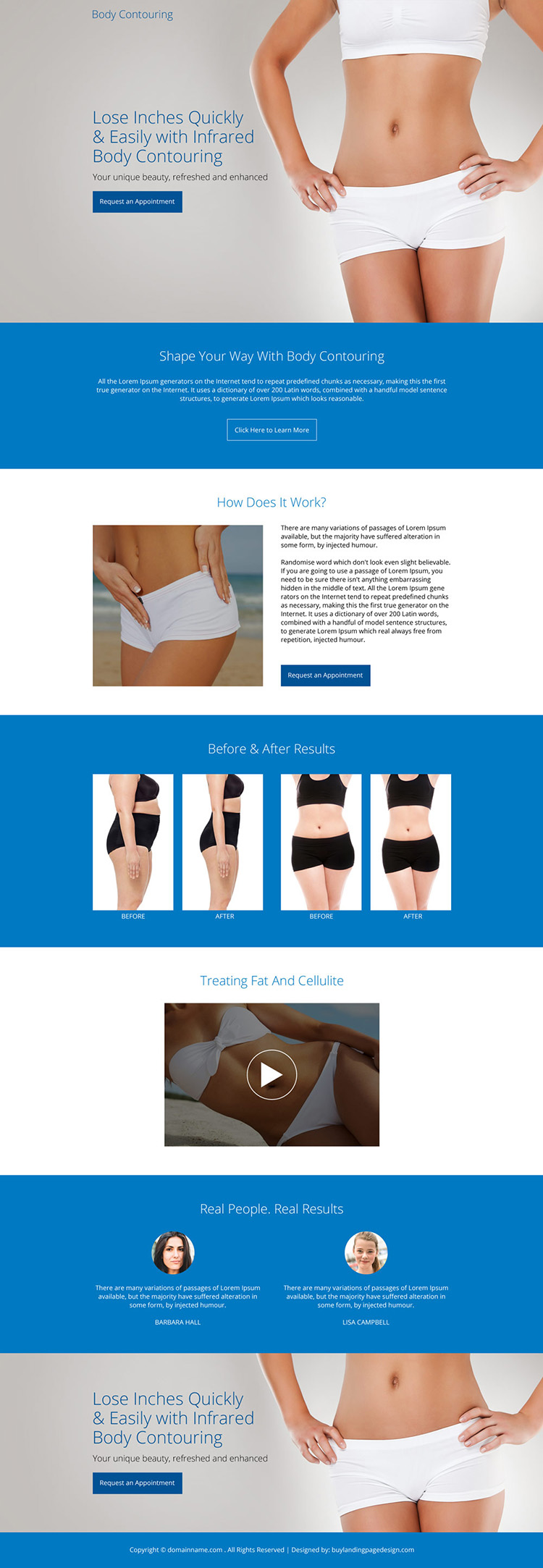 body contouring cosmetic surgery responsive landing page