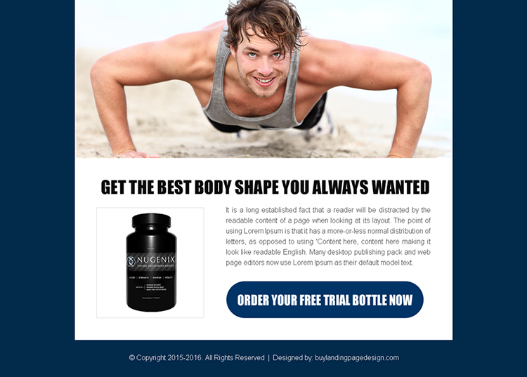 bodybuilding free trial bottle converting ppv landing page design