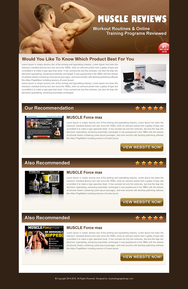 online training program build muscle website html review type landing page design