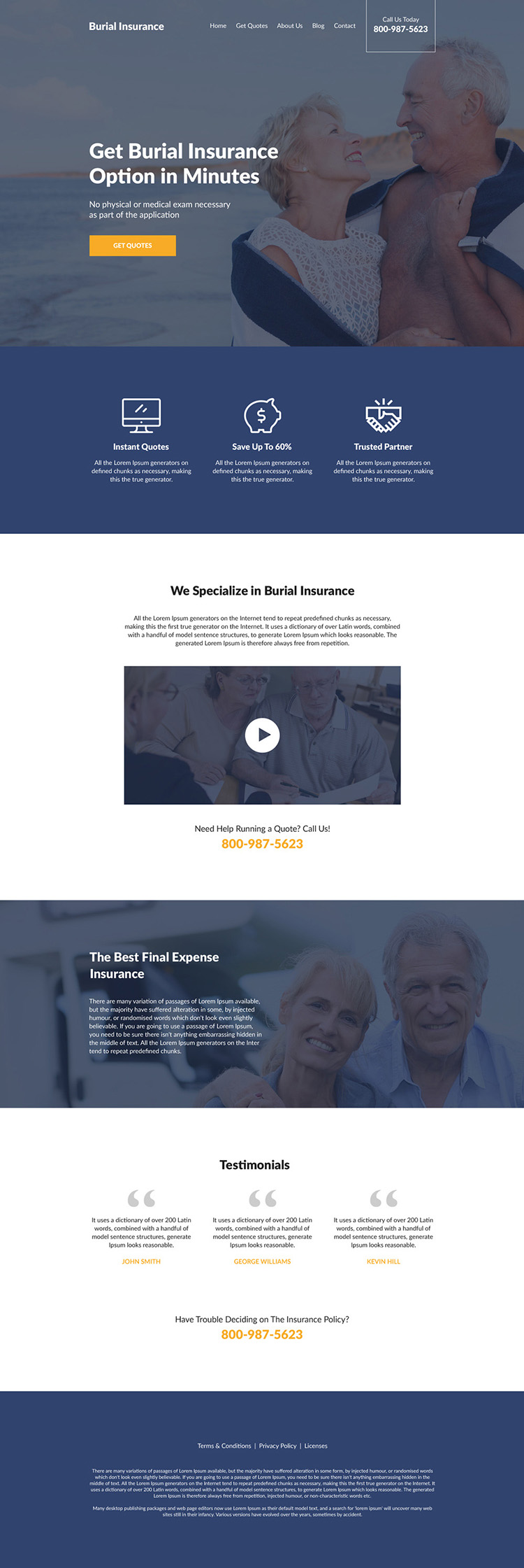 professional burial insurance free quotes responsive website design