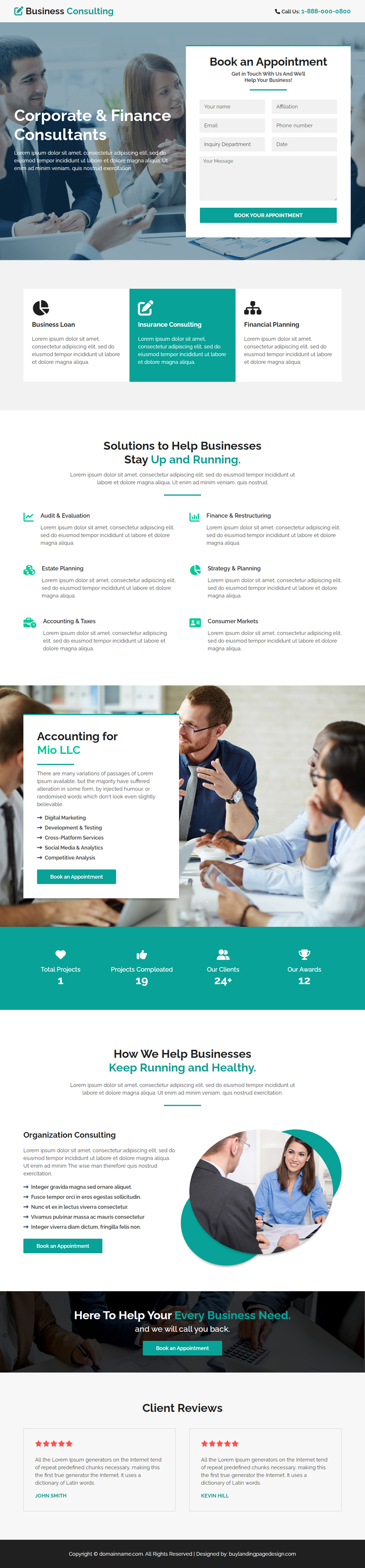 corporates and finance consultant responsive landing page