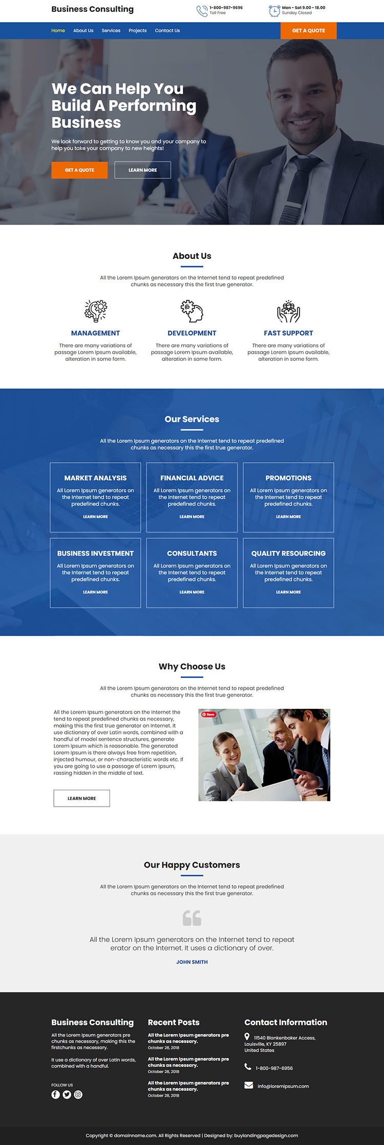 business consulting responsive website design