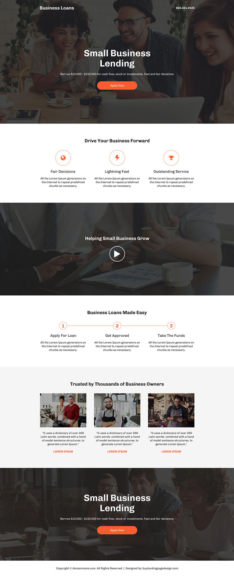 modern and professional business loan responsive landing page