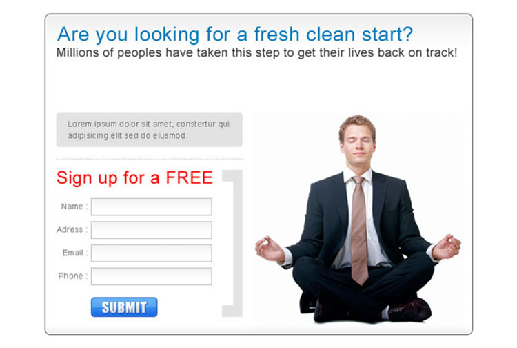 business opportunity lead capture ppv landing page design template