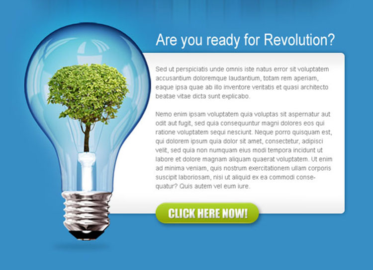 business revolution converting ppv landing page design