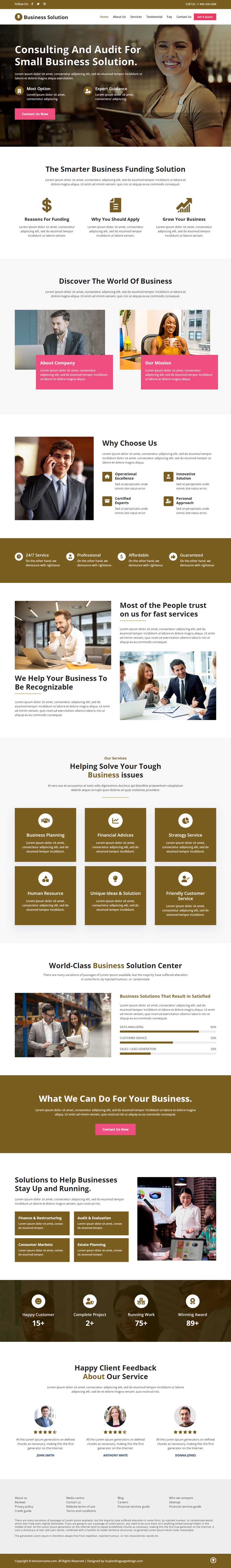 business funding solution responsive website design