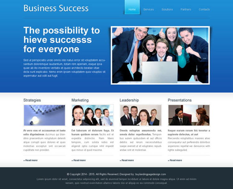 website template psd to make your business a huge sucess
