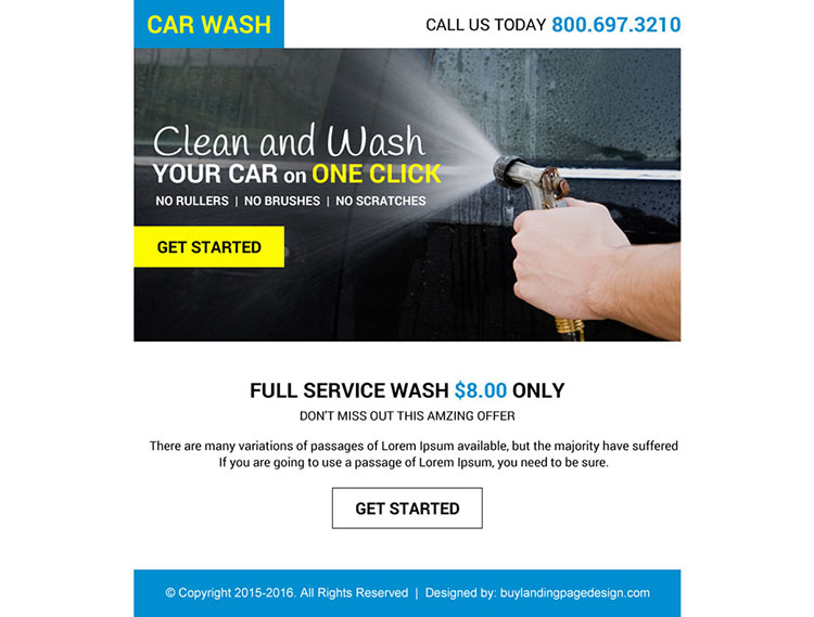 full car wash service lead capturing ppv design