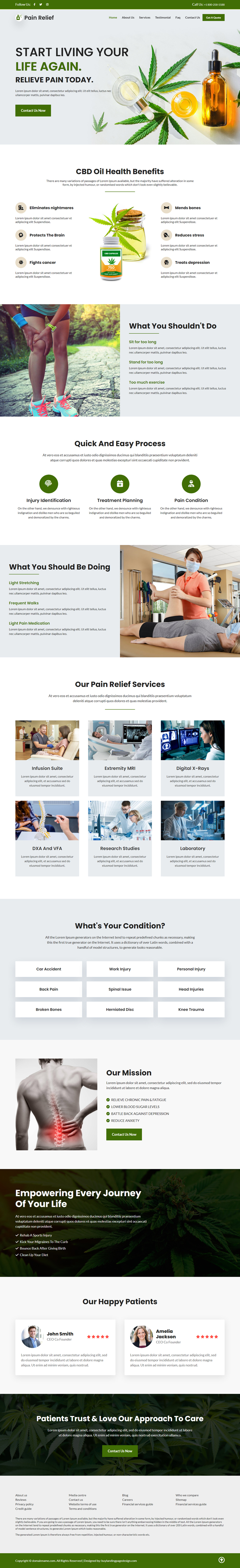 pain relief treatment responsive website design