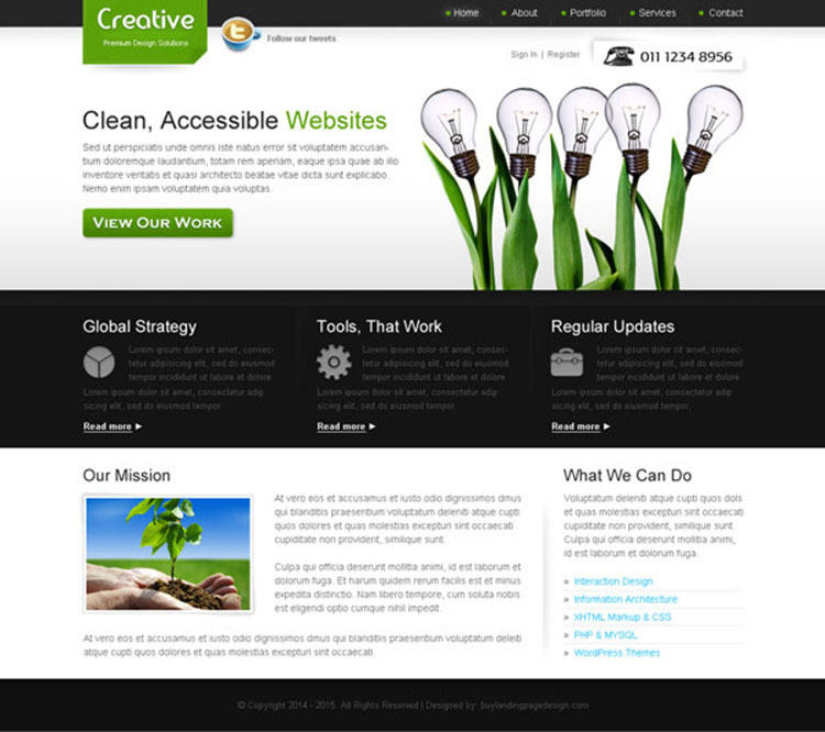 freelance website template