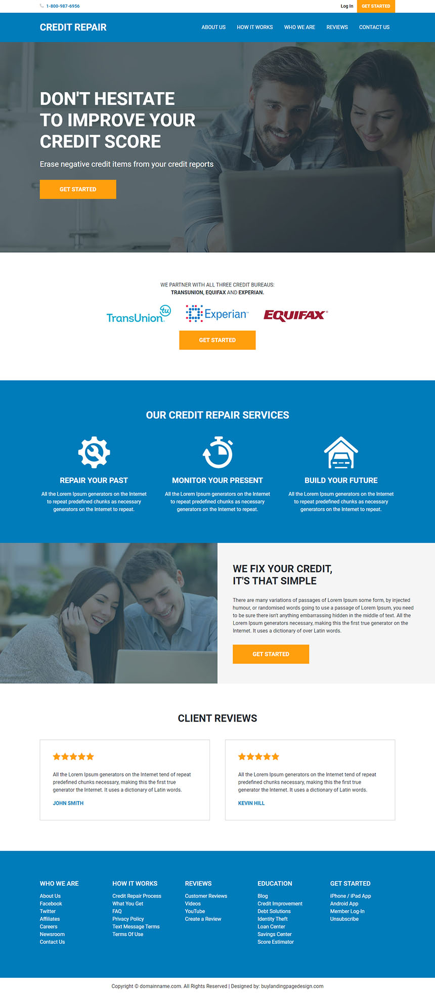 credit repair specialist responsive website design