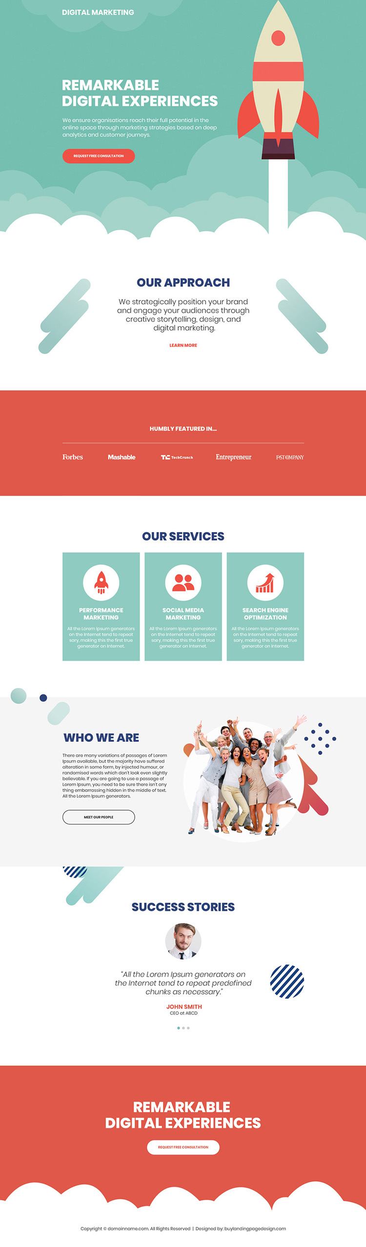 digital marketing free consultation responsive landing page