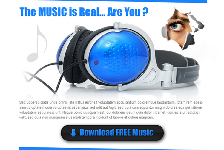 download free music clean and effective ppv landing page design