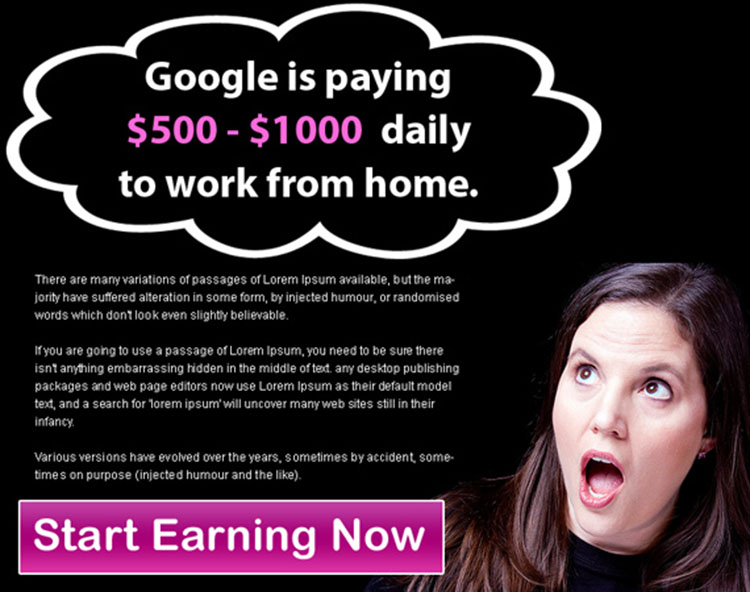 start earning from google attractive ppv landing page design template