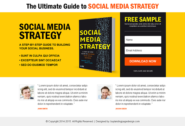 ebook free sample download lead capture ppv landing page design