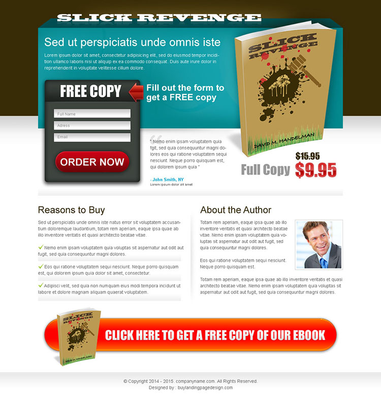 ebook free copy lead capture squeeze page design