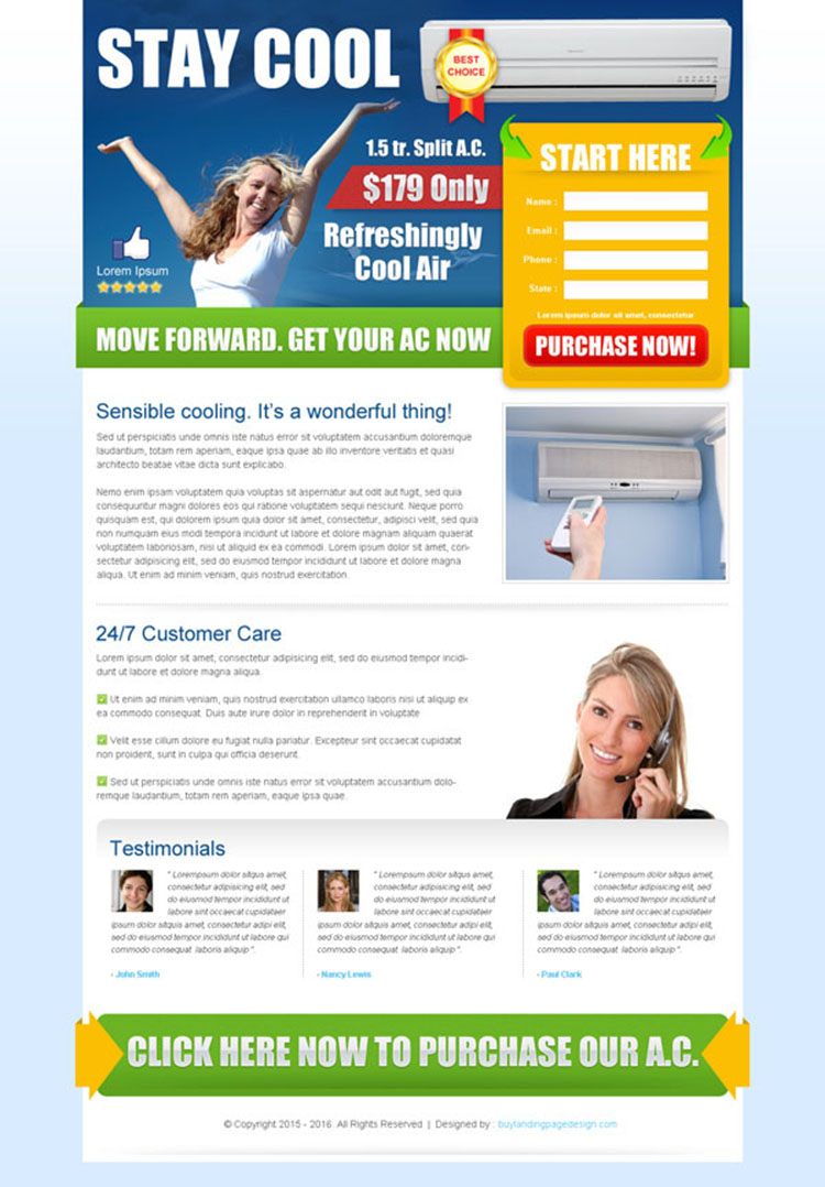 electronics product lead capturing landing page template