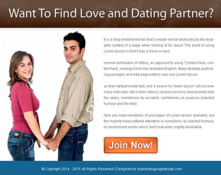find love and dating partner free signup ppv landing page