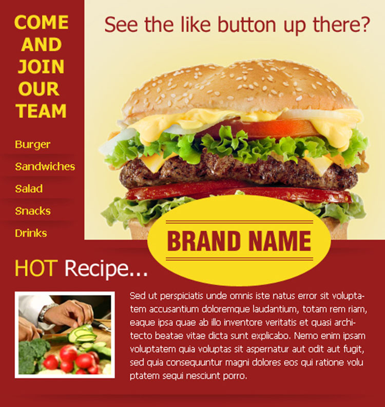 food recipe html website templates 008 preview