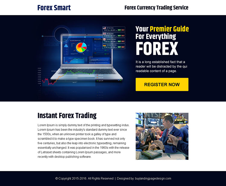 forex currency trading service ppv landing page design
