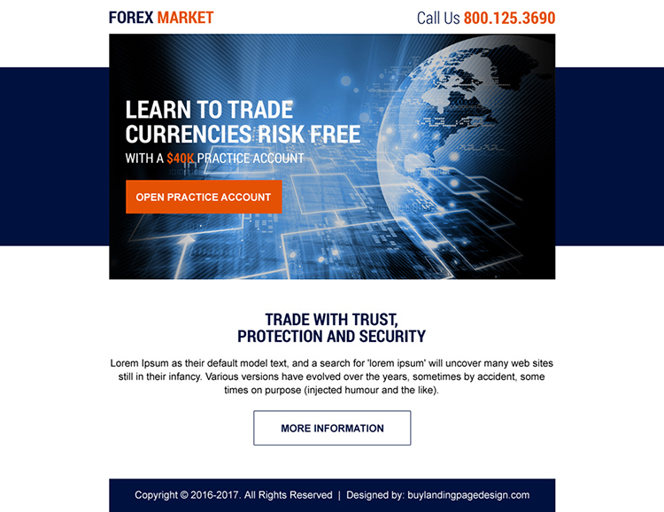 forex trading sign up capturing ppv landing page design