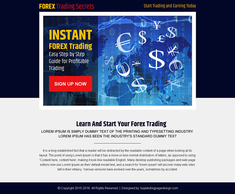 instant forex trading step by step guide lead capture ppv landing page design