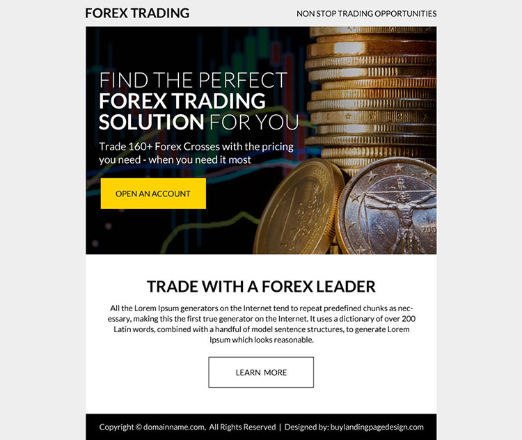 forex trading solution ppv landing page design