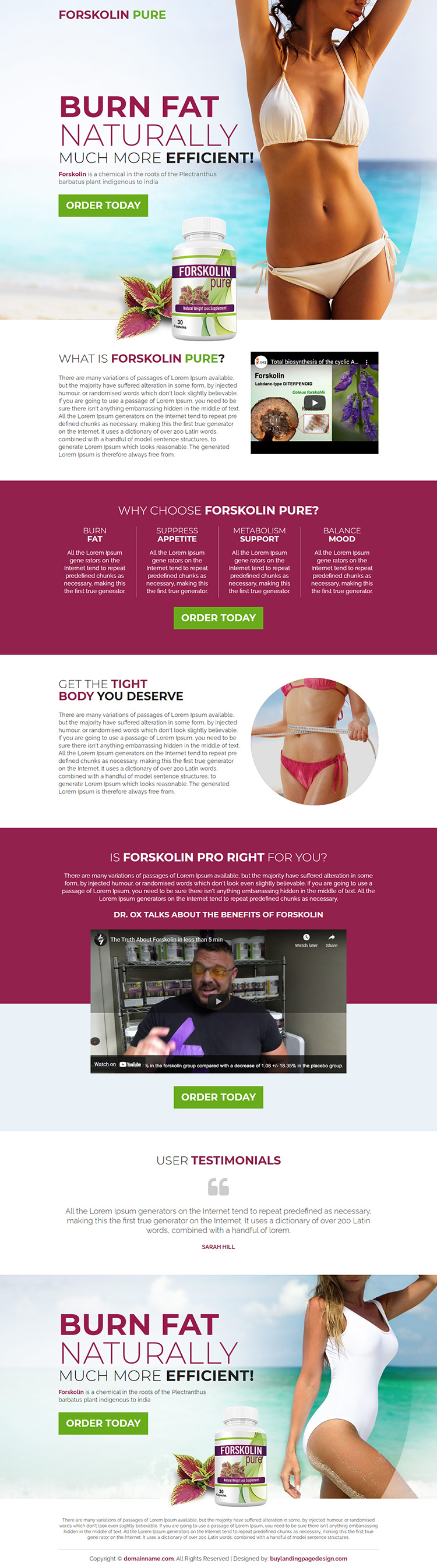 forskolin extract capsules selling responsive landing page design