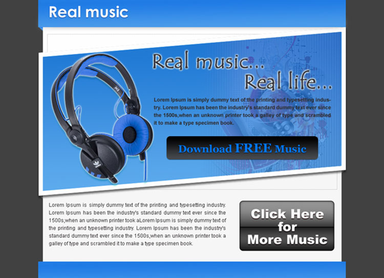real music real life call to action converting ppv landing page design templates
