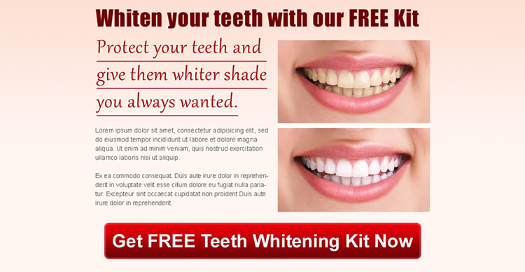 protect your teeth and give them whiter shade you always wanted ppv landing page design