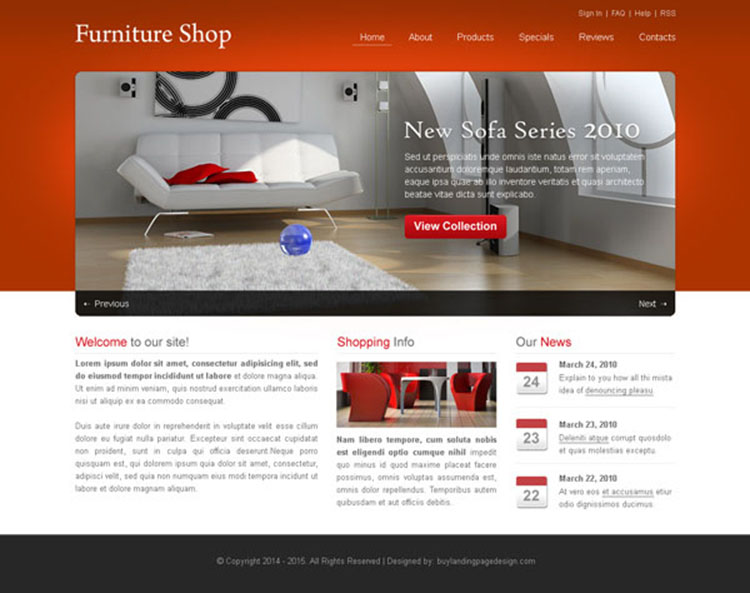 Furniture Shop Website Template Psd 04 Website Template Psd Sale Preview Furniture Shop Website Template