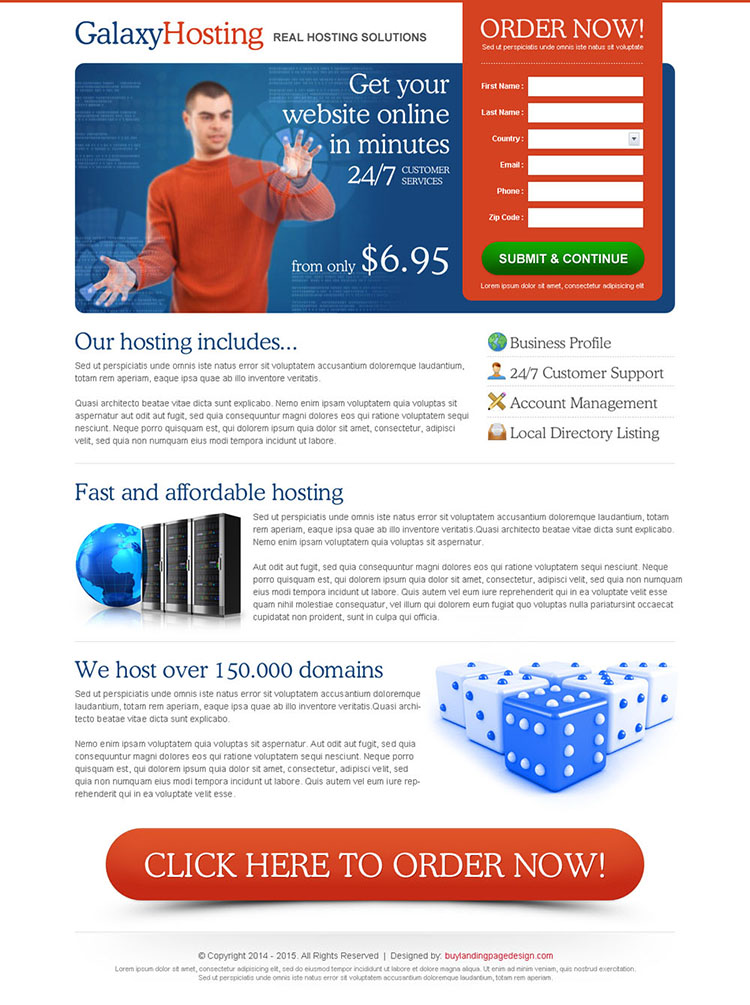 real hosting solution clean and converting squeeze page design to increase your leads