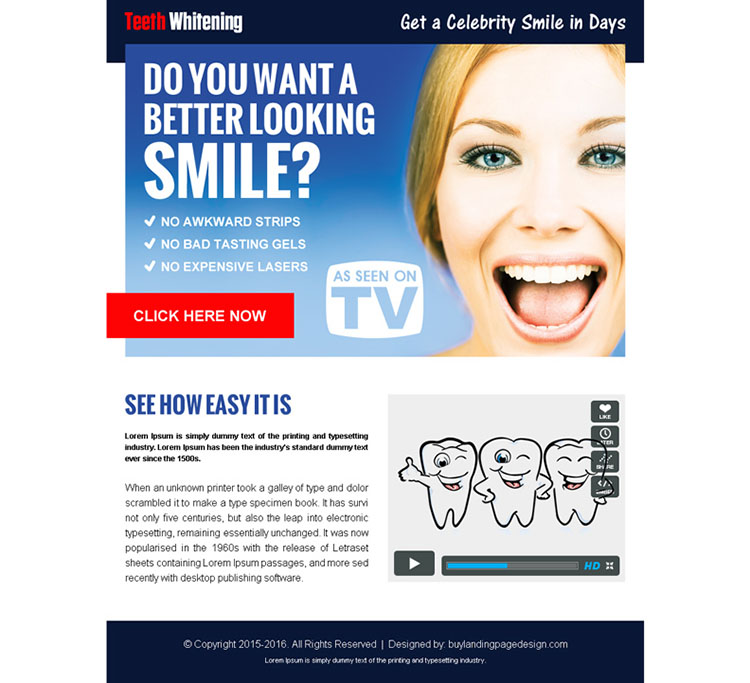 get a celebrity smile in days converting ppv landing page