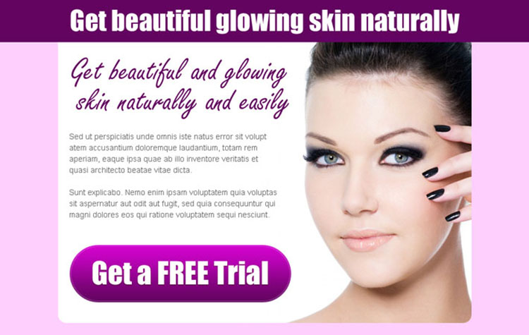 get beautiful and glowing skin naturally and easily converting ppv landing page design template