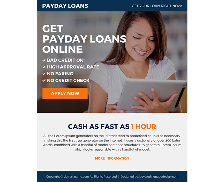 payday loan online ppv landing page design