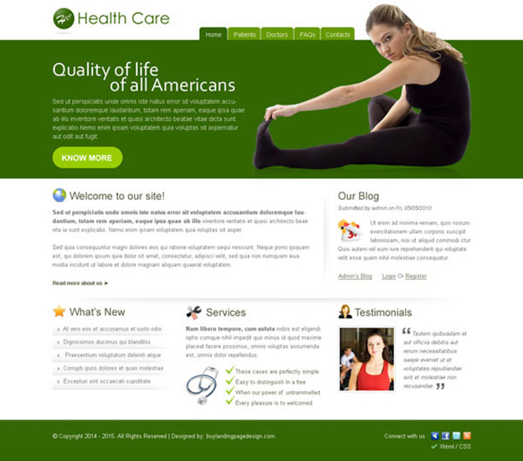 Fitness - Free Health & Fitness Website Template - Colorlib