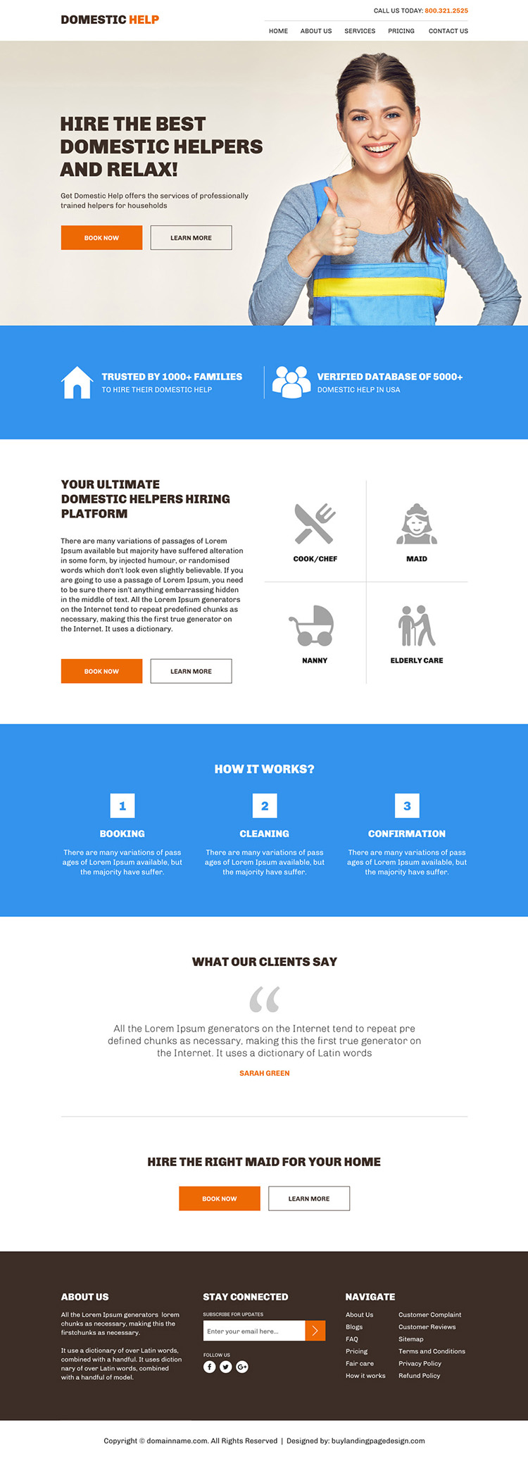 best domestic helpers agency website design
