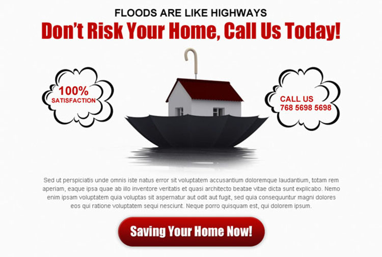 dont risk your home clean and appealing home insurance ppv landing page design