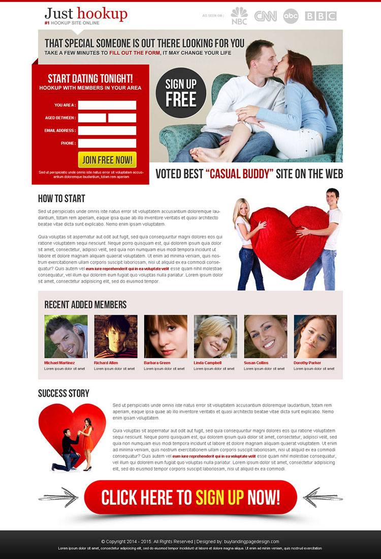 the special someone is out there looking for you very appealing and attractive landing page design