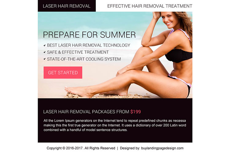 best laser hair removal ppv landing page design