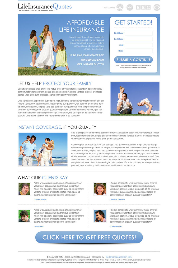 Buy clean and minimal life insurance quotes lead capture page design templates on affordable price from https://www.buylandingpagedesign.com/buy/clean-and-minimal-life-insurance-quotes-lead-capture-page/253