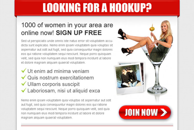 looking for a hookup dating effective ppv landing page design