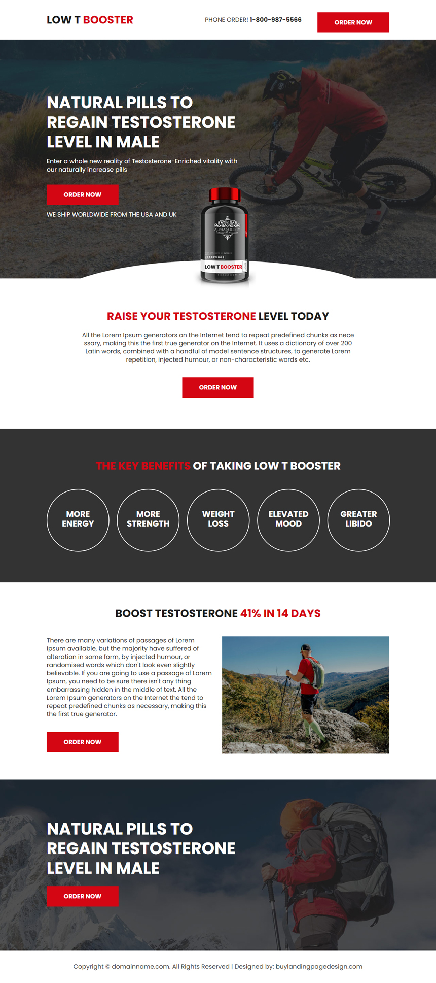 low testosterone medication responsive landing page