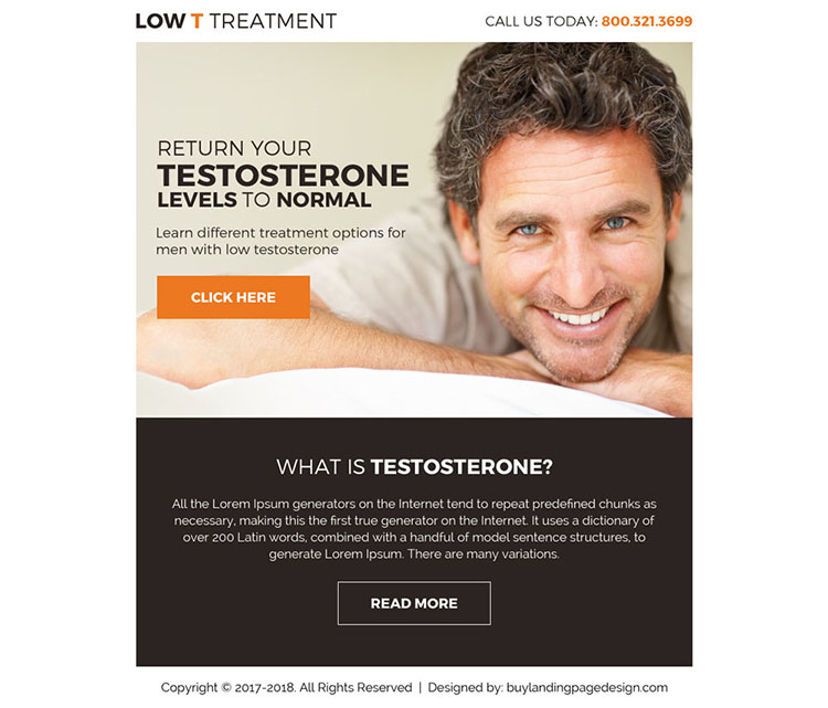 premium low testosterone treatment ppv landing page