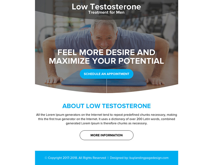 low testosterone treatment for men ppv landing page