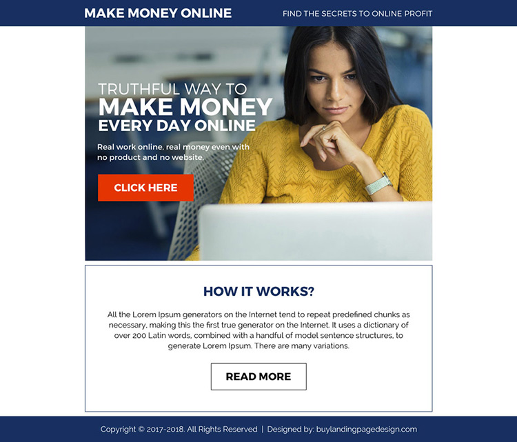 make money online premium ppv landing page