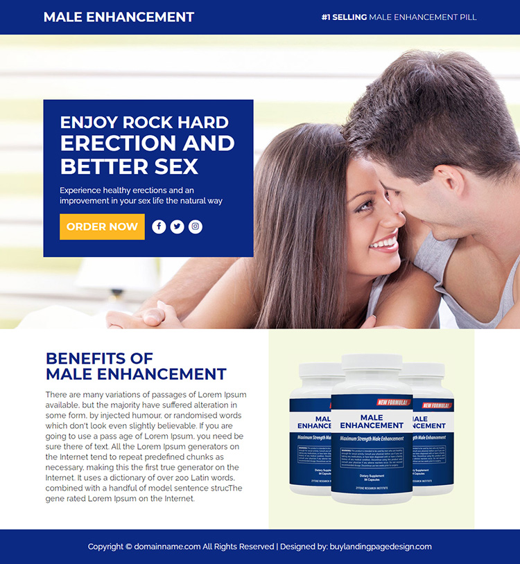 male enhancement supplement lead funnel design