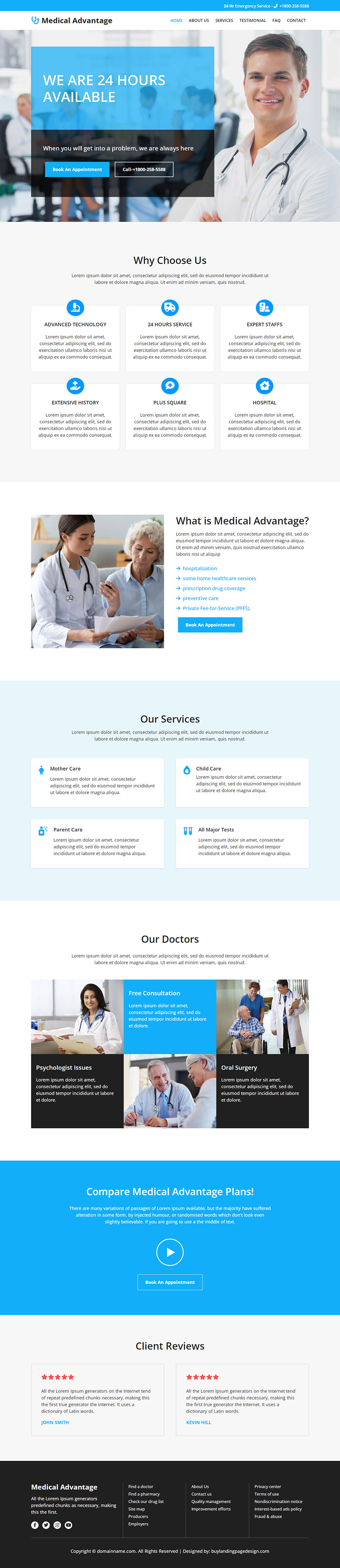 emergency medical services responsive website design