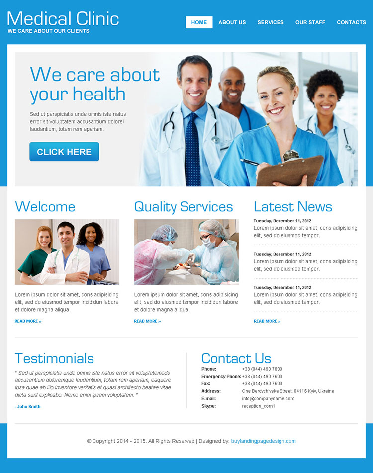 converting html website template for medical services