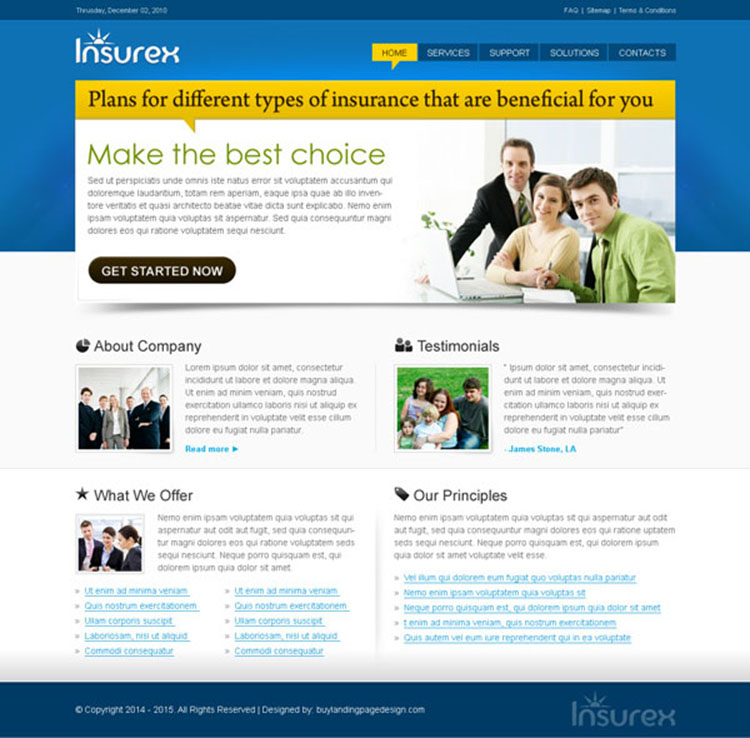 medical website converting website template design for your website